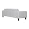 Armen Living Wynne Contemporary Sofa in Genuine Dove Gray Leather with Brown Wood Legs LCWY3DV - alternate 6